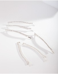 Lovisa - Silver Mini Crystal Pin 6-Pack
