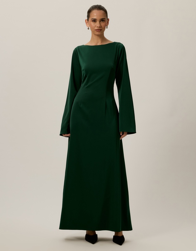 Tussah - Bec Long Sleeve Satin Maxi Dress