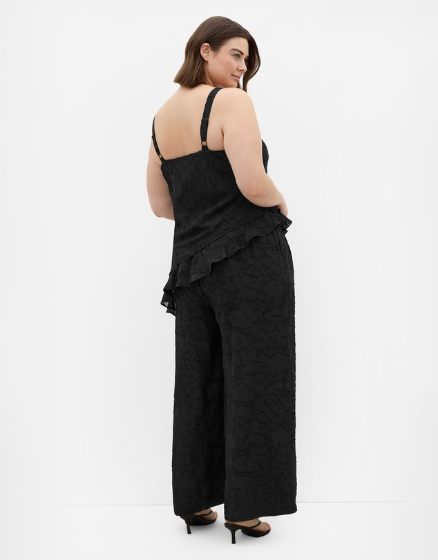 City Chic - Plus size Daniela Jacquard Asymmetrical Cami - black