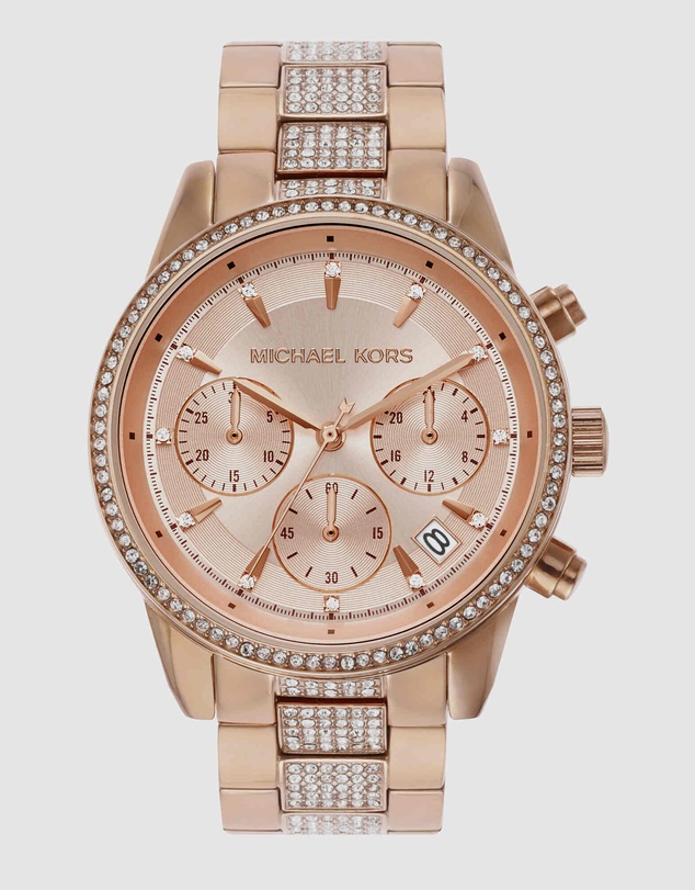 Michael Kors - Ritz Rose Gold-Tone Chronograph Watch