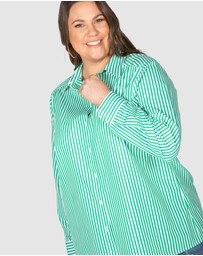 Love Your Wardrobe - Ella Stripe Button-Up Shirt