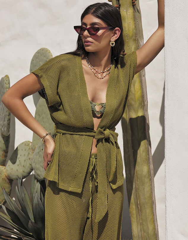 Arms Of Eve - Sardinia Wrap Top - Pistachio