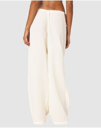 EDIKTED - Leoni Side Tie Cotton Gauze Pants