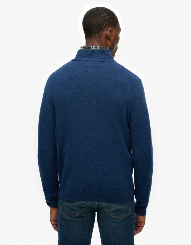 Superdry - Wool Blend Half Zip Slim Fit Jumper