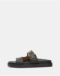 Tommy Hilfiger - Leather Sporty Mules - Women's