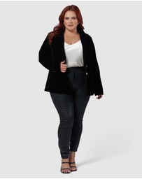 Pink Dusk by Curve Project - Suddenly Fine Velvet Blazer
