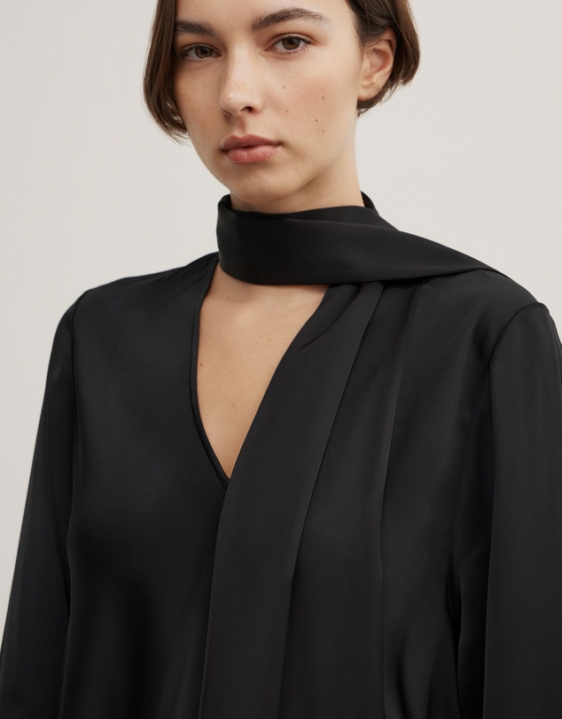 Witchery - Long Sleeve V-neck Scarf Top