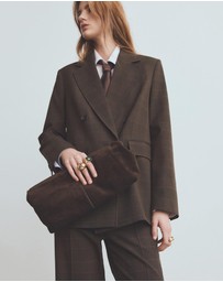 M.N.G - Double-Breasted Check Suit Jacket