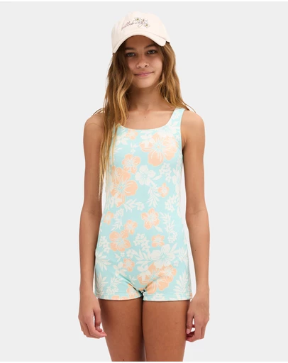Billabong - Girls 6 to 16 Hibiscus Haze Retro Tanker Surf Shirt
