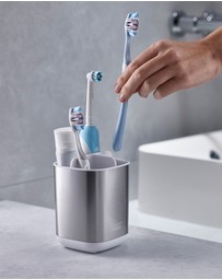 Joseph Joseph - EasyStore™ Steel Toothbrush Caddy (White)