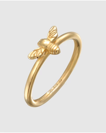 Elli Jewelry - Ring Bee 925 Sterling Silver Gold-Plated