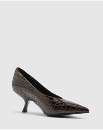 Nakedvice - The Hilton Coffee Croc Heel