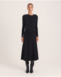 SABA - Karla Wool Panel Midi Skirt