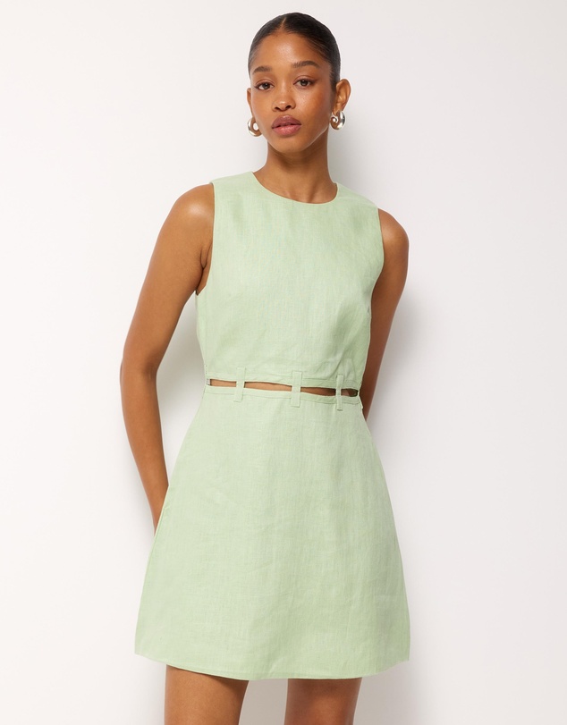 AERE - Noa Linen Mini Dress