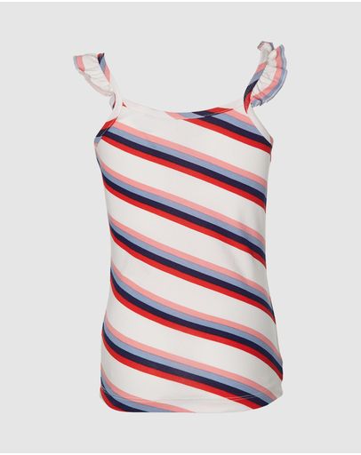 White Multi Stripe