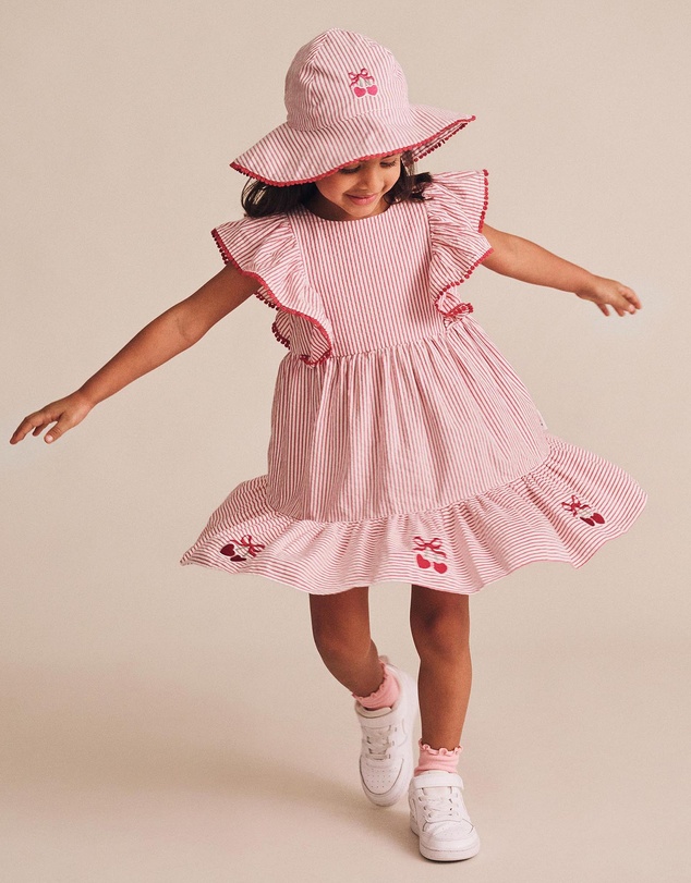 Huxbaby - Cherry Pie Stripe Dress - Mini Dress