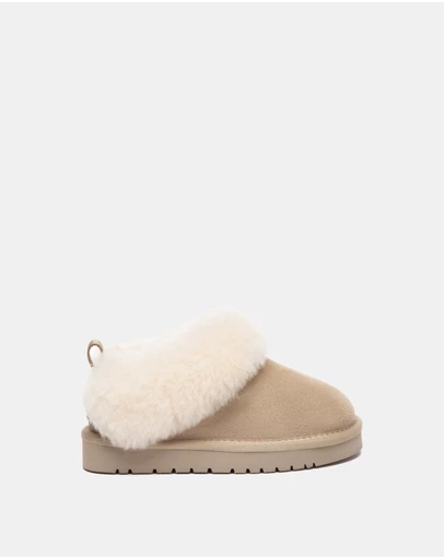 EVERAU - Australian Shepherd Ugg Glacial Kids Cow Suede Upper UGG Boots