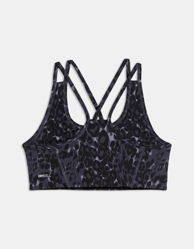 Puma - Train All Day Essentials Printed Crossover Sports Bra - Girls