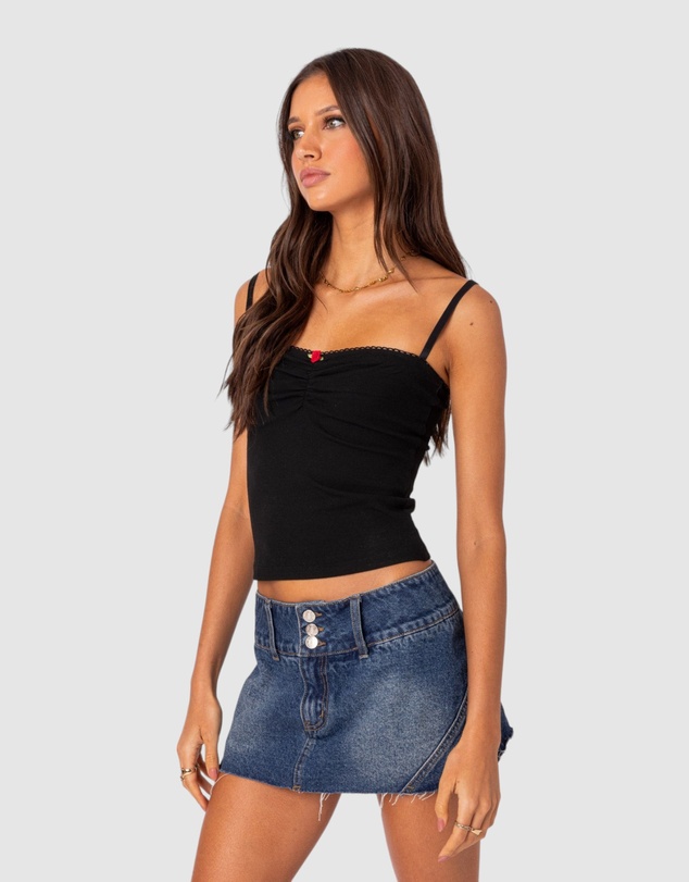 EDIKTED - Karlee Ribbed Tank Top