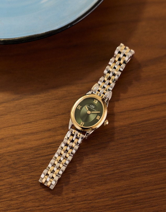 Daniel Wellington - Ophelia Mini Beans Link Emerald Two-Tone