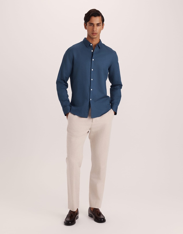 SABA - Reeves Long Sleeve Classic Linen Cotton Shirt