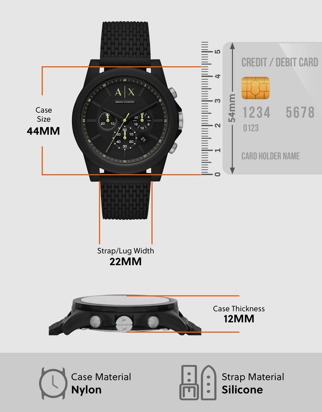 Armani Exchange - Black Chronograph Watch AX1344