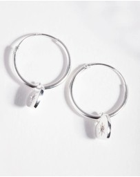 Lovisa - Sterling Silver Starburst Heart Hoop Earrings