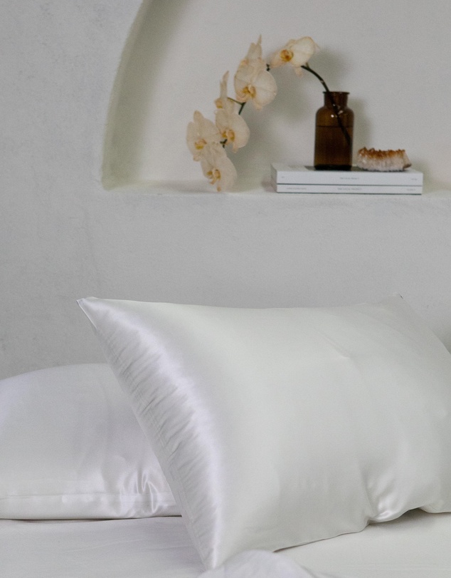 Shhh Silk - Mulberry Silk Beauty Pillowcase - Off White - King