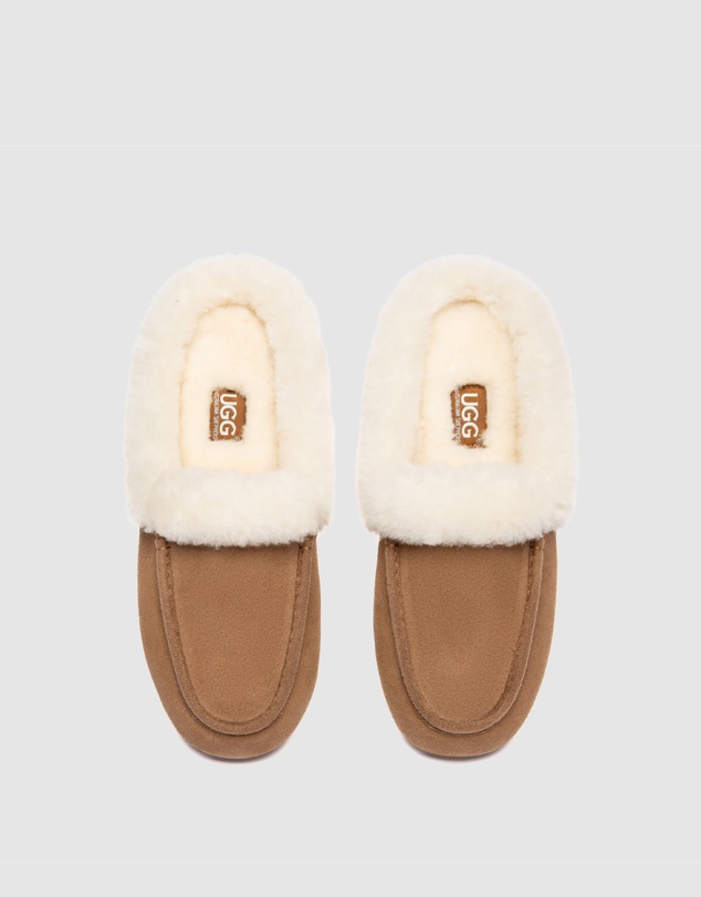 EVERAU - Australian Shepherd Ugg Noelle Cow Suede Upper Loafer Oxfords Flats