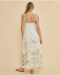 Amelius - Eden Shoulder Tie Maxi Dress