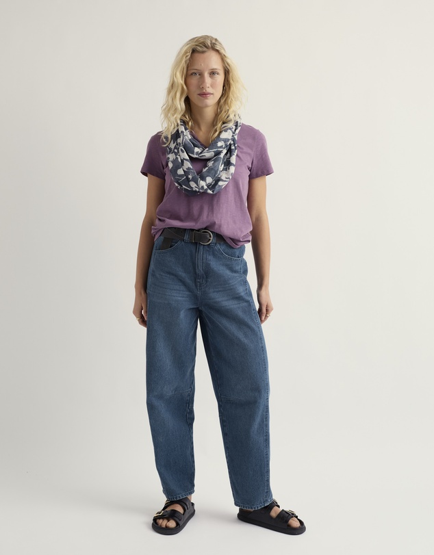 Seasalt - Seasalt Cornwall Purple Kellow T-Shirt in Jersey