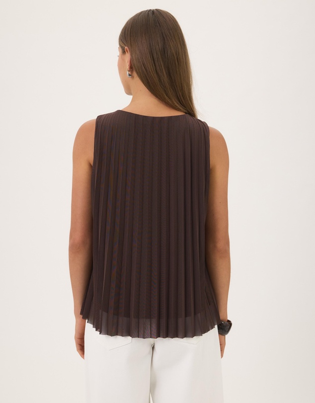 Atmos&Here - Bella Pleated Mesh Swing Top