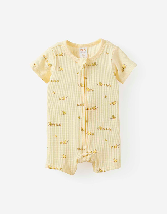 Cotton On Kids - Littlie Organic Short Sleeve Zip Romper