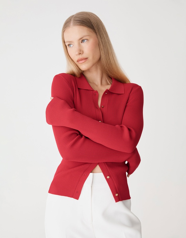 Forcast - Bristol Collared Rib Cardigan