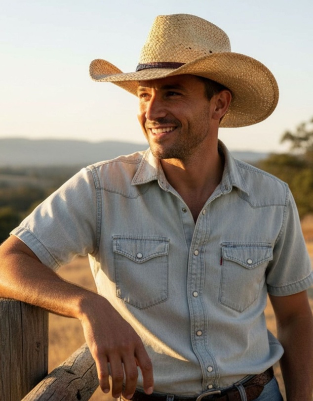 Jacaru - Jacaru 1818F Straw Cowboy Hat with Croc Band