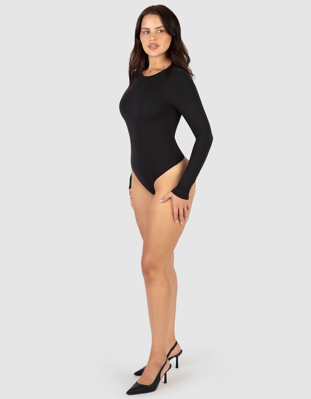 B Free Intimate Apparel - Long Sleeve Bodysuit G-String | ButterFit
