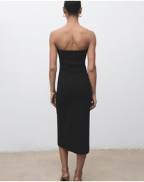 M.N.G - Strapless Dress With Jewel Buttons