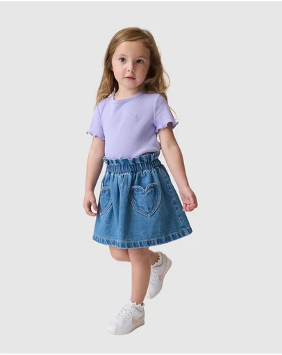 GAP - Heart Pocket Denim Skirt - Babies-Kids