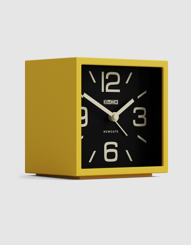 Newgate - Newgate Cube Mantel Clock-Citrus Yellow