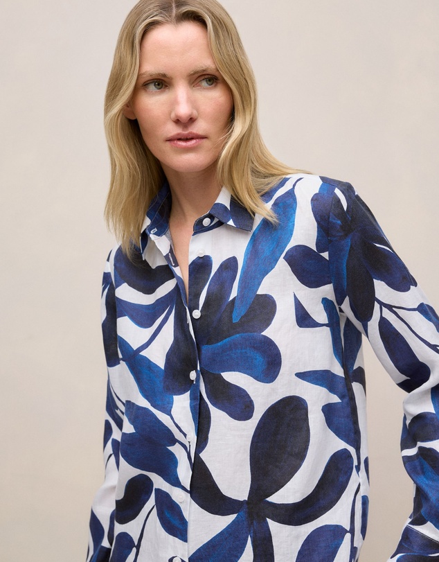 Trenery - Marea Linen Classic Shirt in White