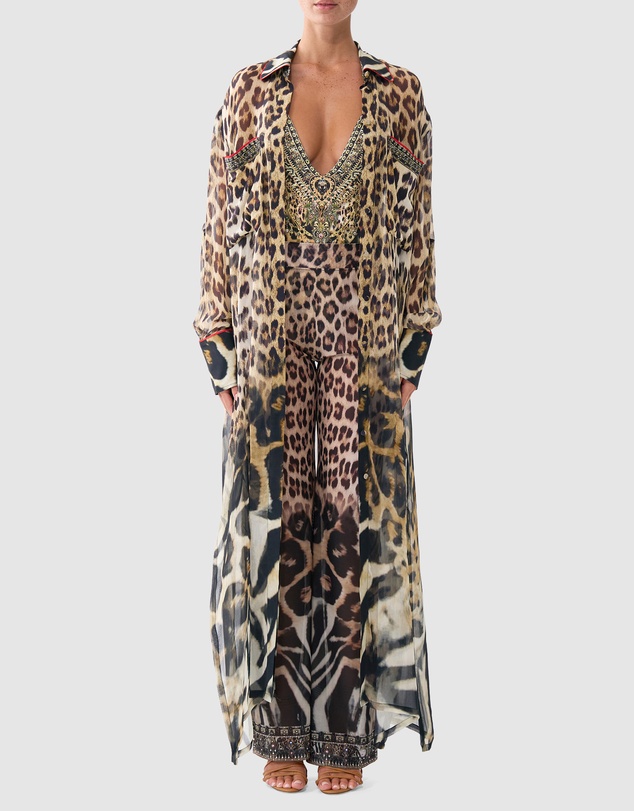 Camilla - Mesh Straight Leg Beach Pants