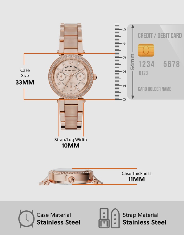 Michael Kors - Mini Parker Rose Gold-Tone Chronograph Watch