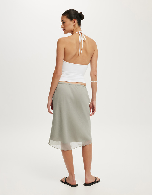 Cotton On - Chiffon Midi Slip Skirt