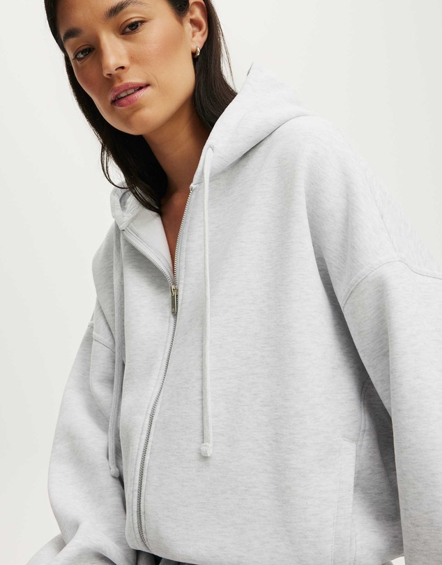 Cotton On Body Active - Plush Oversized Cocoon Zip Through