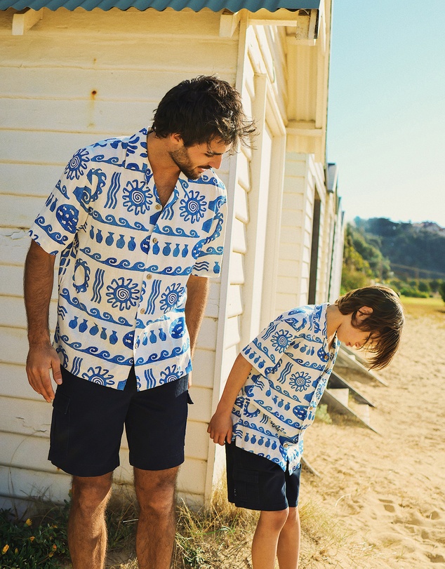 Skwosh - Greek Yoghurt Boys Holiday Shirt in White