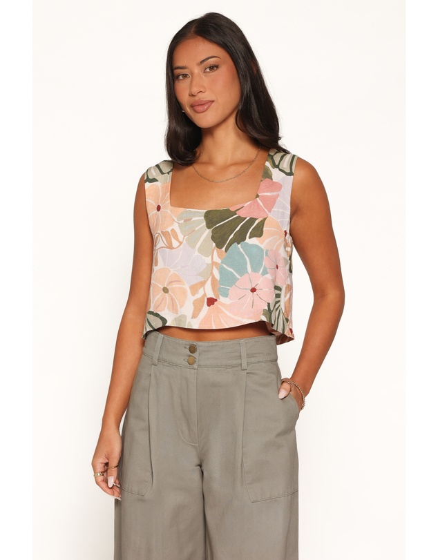 Petal & Pup - Devlin Top - Retro Orange Floral