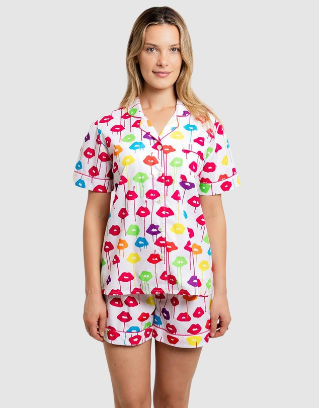 Sant And Abel - Women's Drawbertson Drippy Lips Short PJ Set