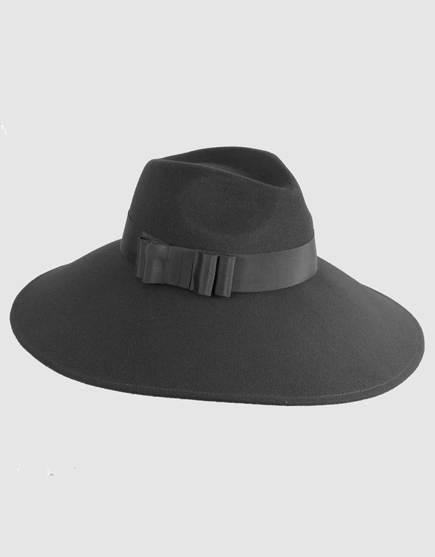 Max Alexander - Wide Brim Black Winter Hat