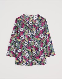 Seasalt - Seasalt Cornwall Multi Watercolour Sketch 3/4 Sleeve Top