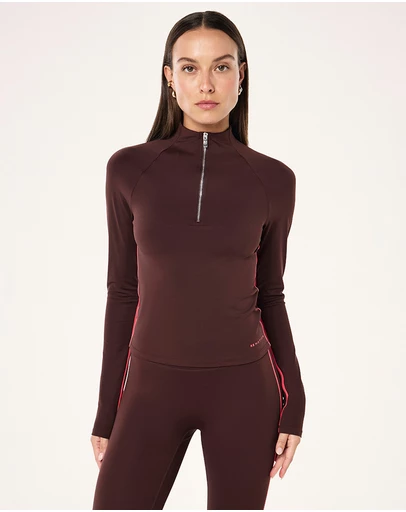 P.E Nation - Routine Quarter Zip LS Top